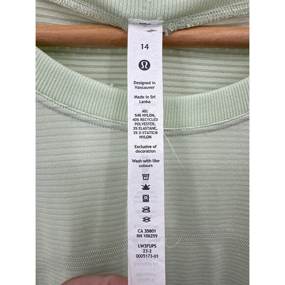 Lululemon Swiftly Relaxed Long-Sleeve Shirt Kohlrabi Green Size 14 - Picture 3 of 5